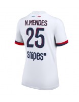 Paris Saint-Germain Nuno Mendes #25 Vieraspaita Naisten 2025-26 Lyhythihainen